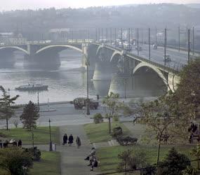 Városkép - Budapest - Park a Margit hídnál   
